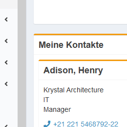 So sehen „Meine Kontakte“ in KIM aus.